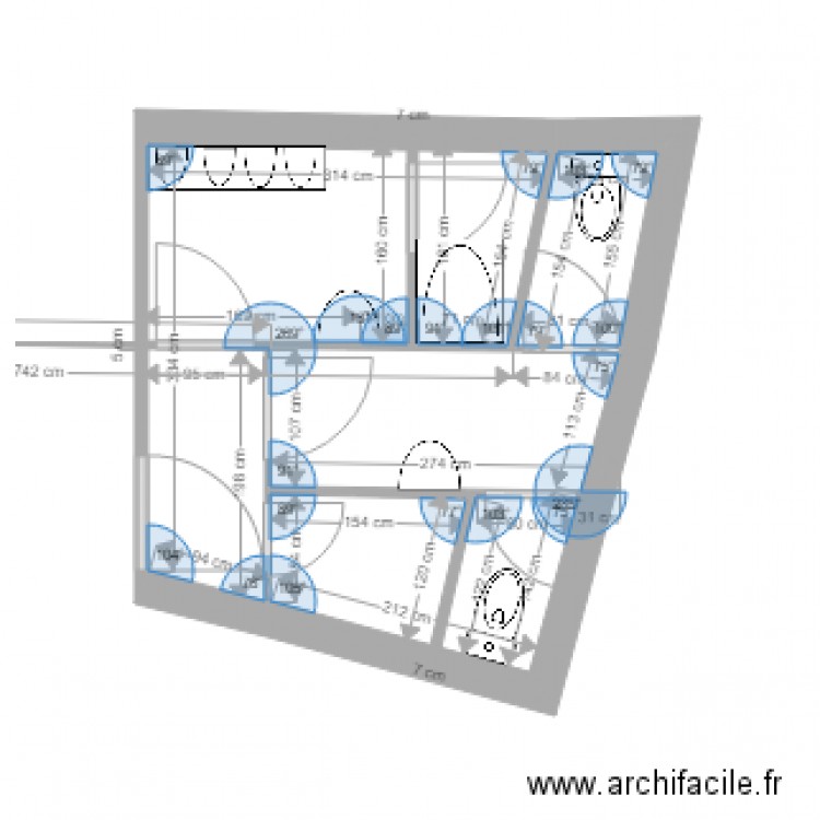 wc foyer rural existant. Plan de 0 pièce et 0 m2