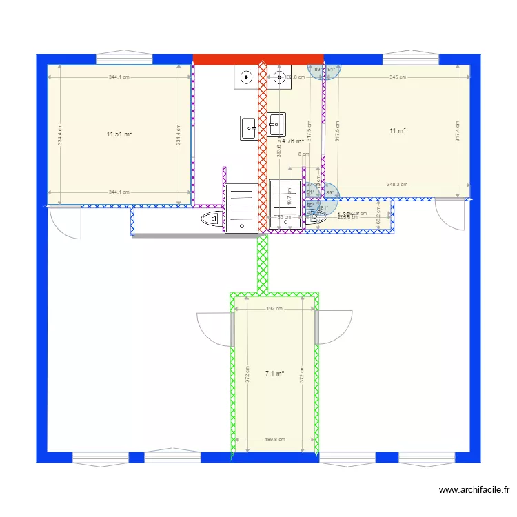 APPART comble. Plan de 