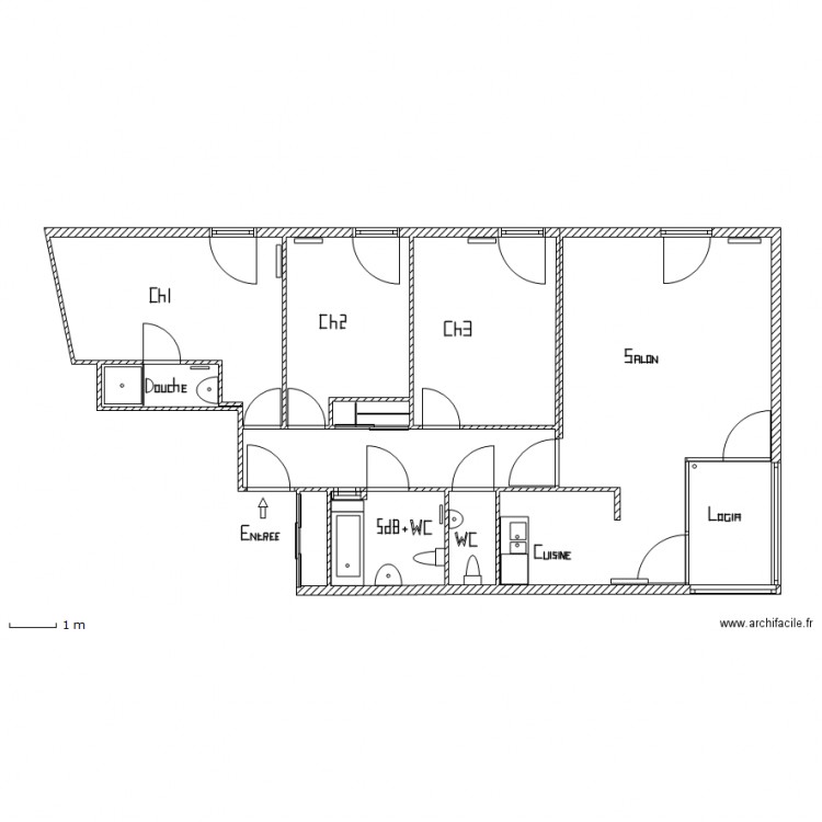 Boileau. Plan de 0 pièce et 0 m2