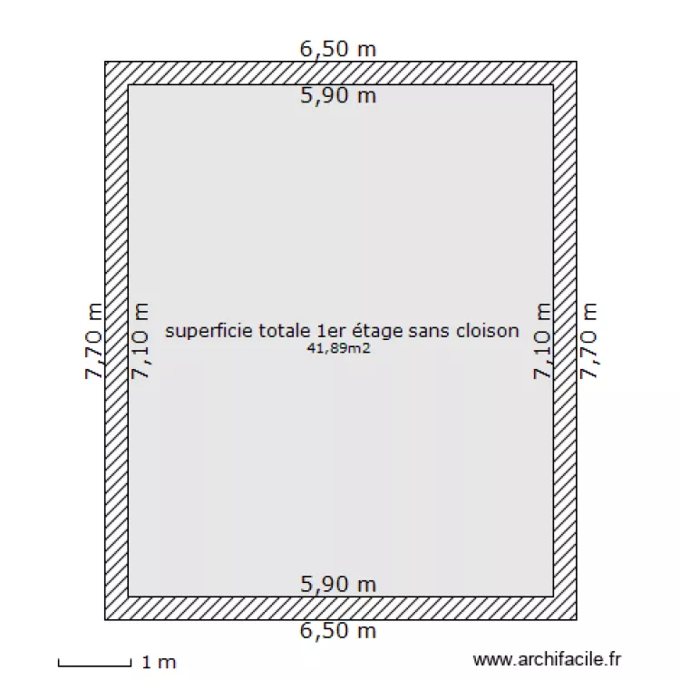 Superficie 1er étage ROUGIERS. Plan de Superficie 1er étage ROUGIERS. Plan de