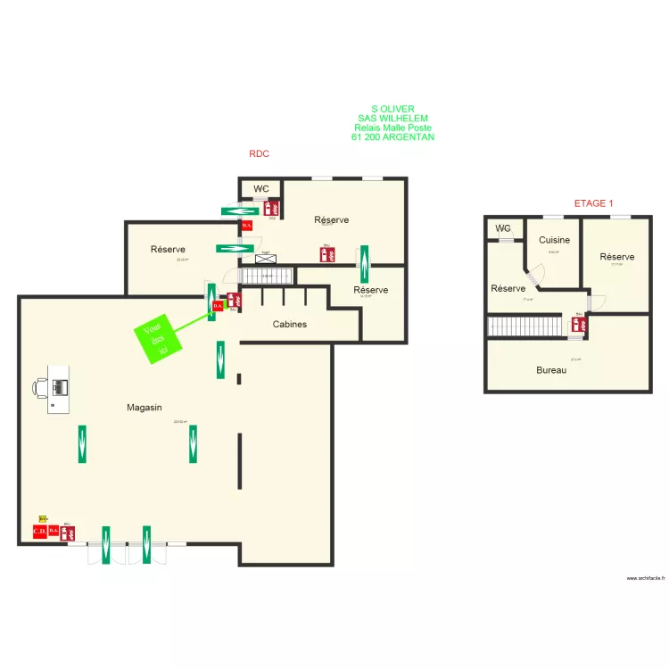 S OLIVER ARGENTAN. Plan de 