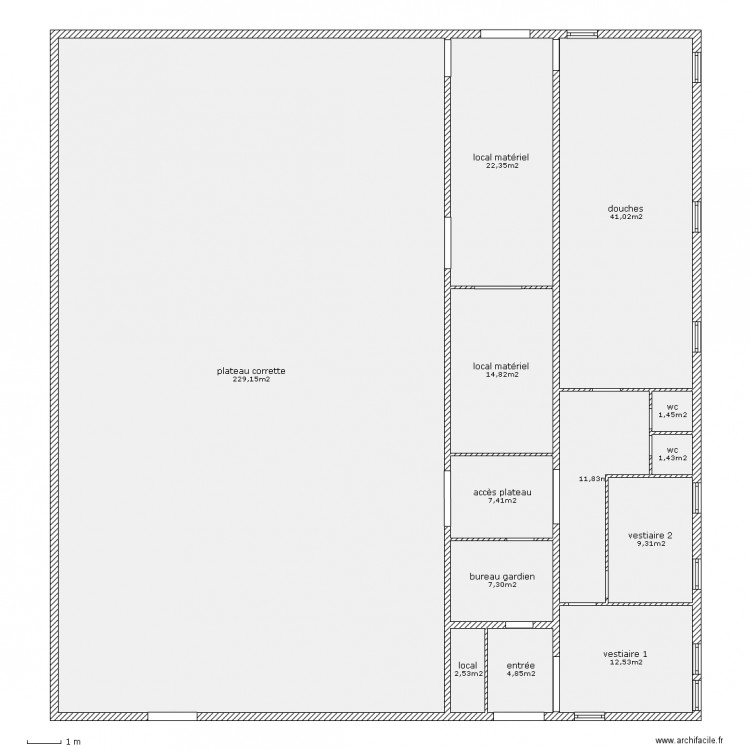 gymnase  Eugène CORRETTE. Plan de 0 pièce et 0 m2