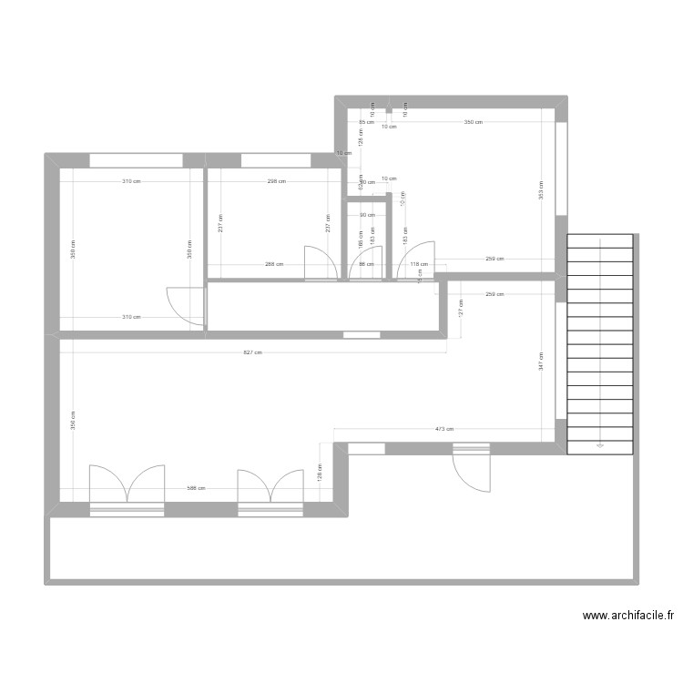 meyreuil. Plan de 3 pièces et 73 m2