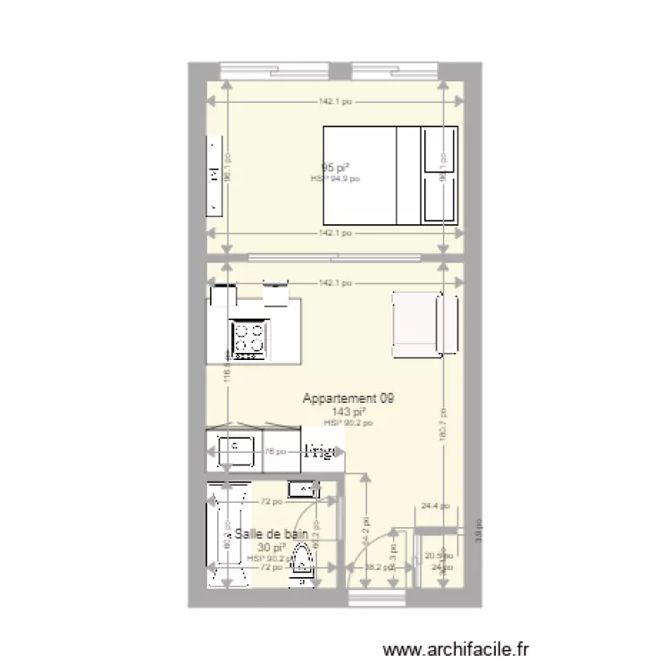 Appartement 9. Plan de 