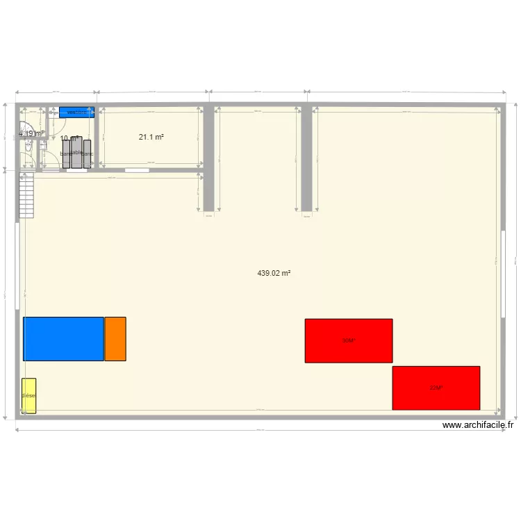 D&eacute;p&ocirc;t Mongaveau. Plan de 