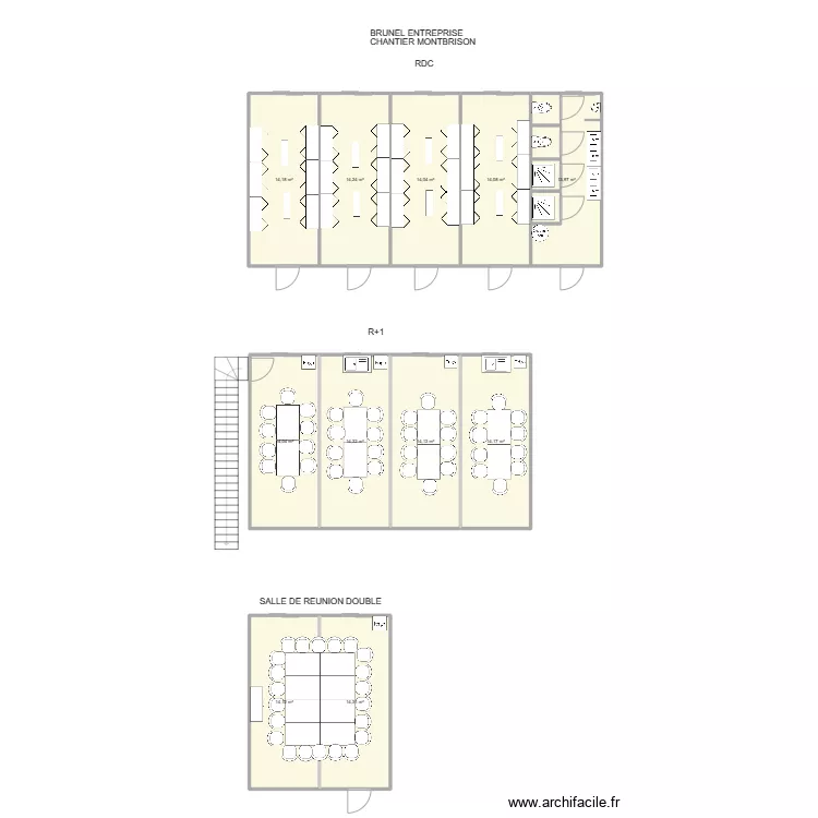BRUNEL ENTREPRISE CHANTIER MONTBRISON. Plan de 