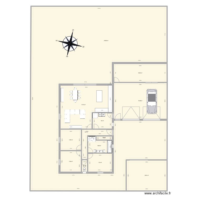 Maison 120 m2. Plan de 0 pièce et 0 m2
