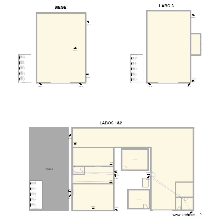 LABO SOPHIE LEBREUILLY. Plan de 12 pièces et 1115 m2