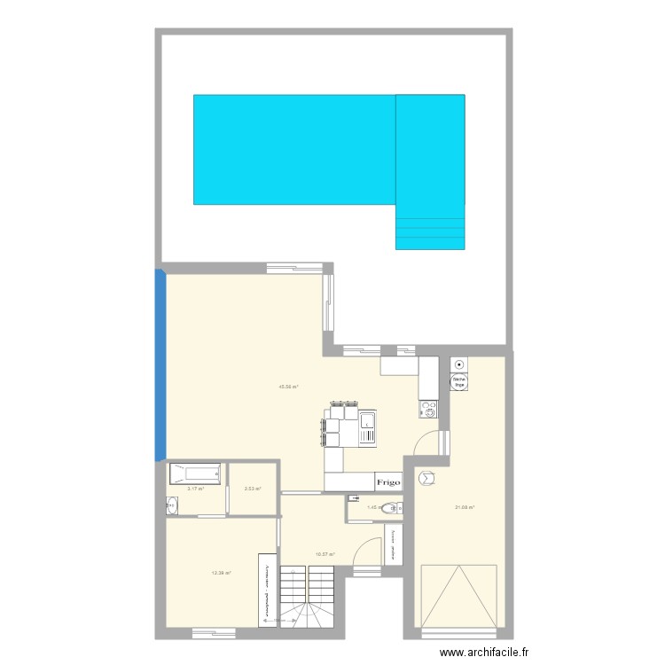 Etage 3 chambres cuis agrandie avec ext. Plan de 0 pièce et 0 m2