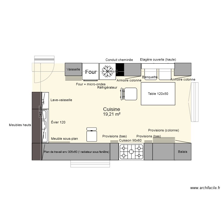 RLcuisineno4. Plan de 0 pièce et 0 m2