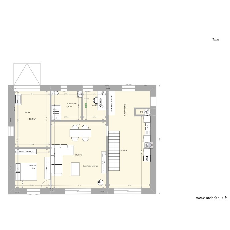 ma maison. Plan de 15 pièces et 208 m2