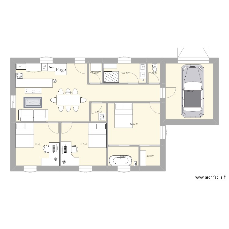 plan STI2D. Plan de 11 pièces et 99 m2