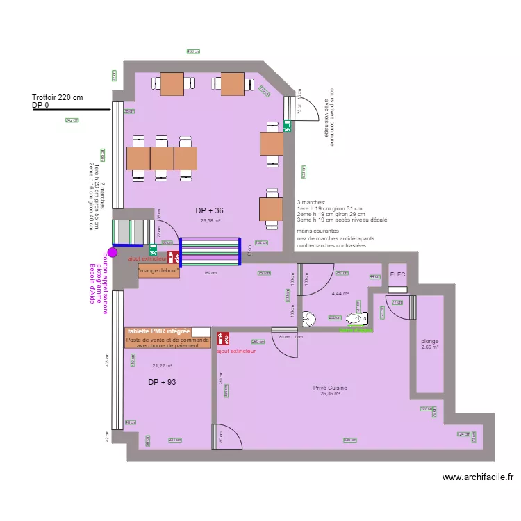 PEPE LE ROI DU POULET APRES TRAVAUX. Plan de PEPE LE ROI DU POULET APRES TRAVAUX. Plan de