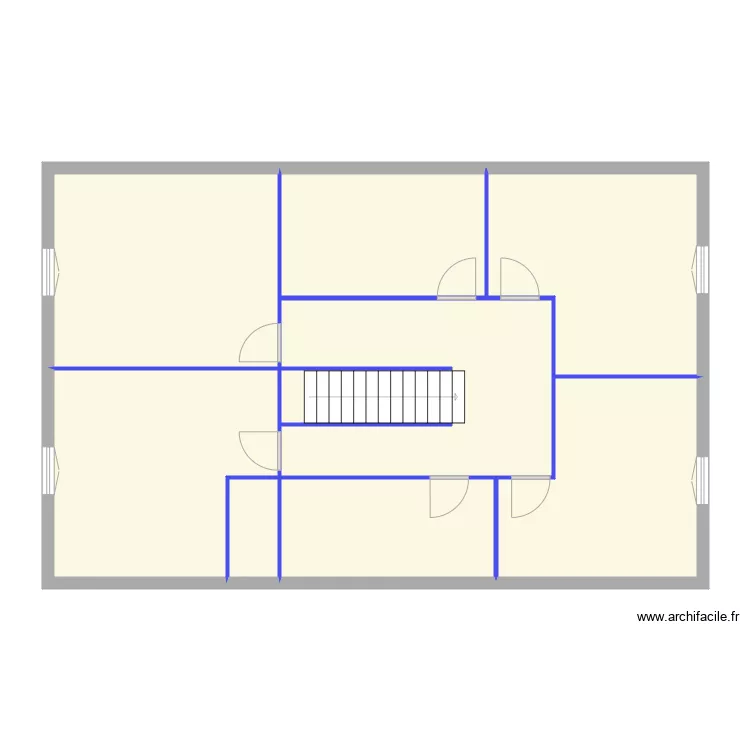 Etage nu. Plan de 