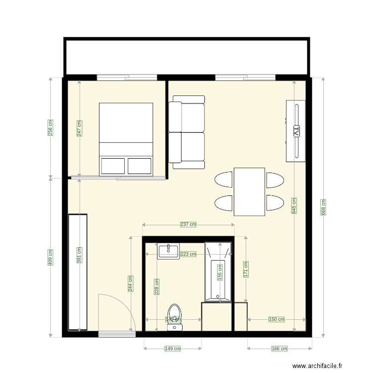 Appartement plan 2. Plan de 0 pièce et 0 m2