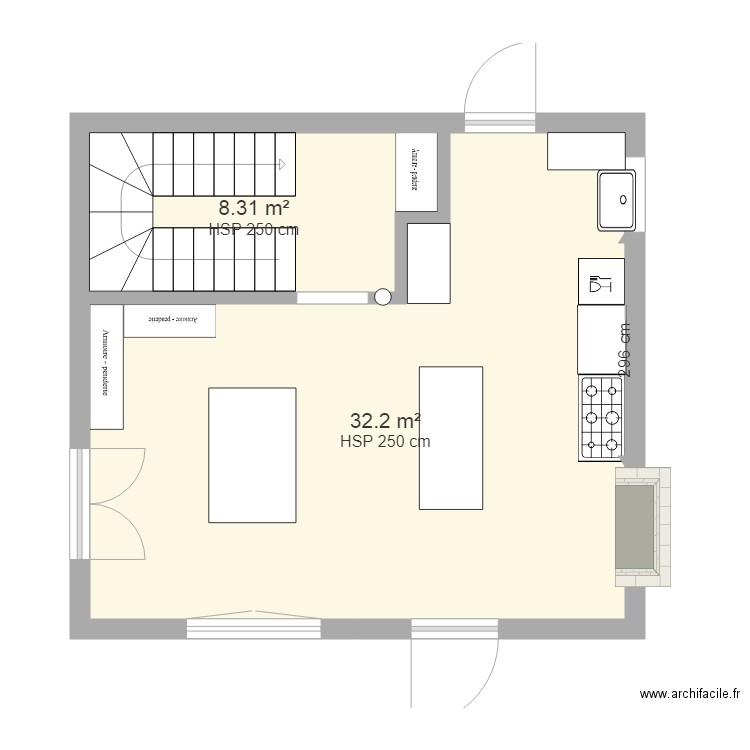 piece de vie. Plan de 0 pièce et 0 m2