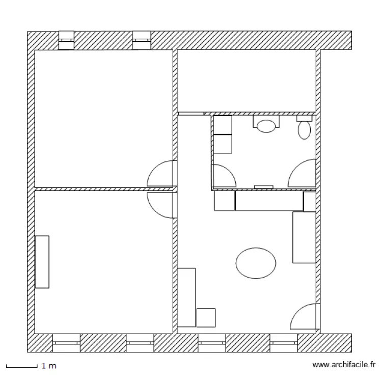 Marciac_F3_Plan_1_Meubl&eacute;. Plan de 