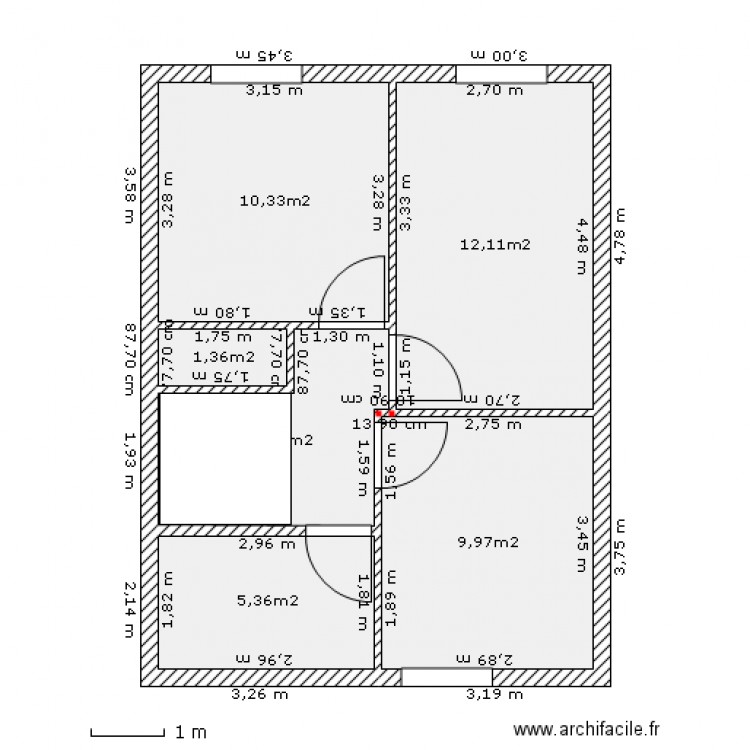 etage perthus. Plan de 0 pièce et 0 m2