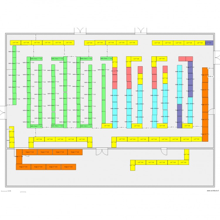 Grand gymnase neufgrange modif pour test 2e. Plan de 0 pièce et 0 m2