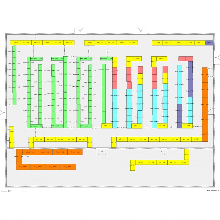 Grand gymnase neufgrange modif pour test 2e. Plan de 0 pièce et 0 m2