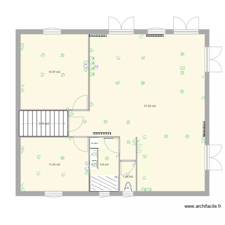 Maison fini. Plan de 