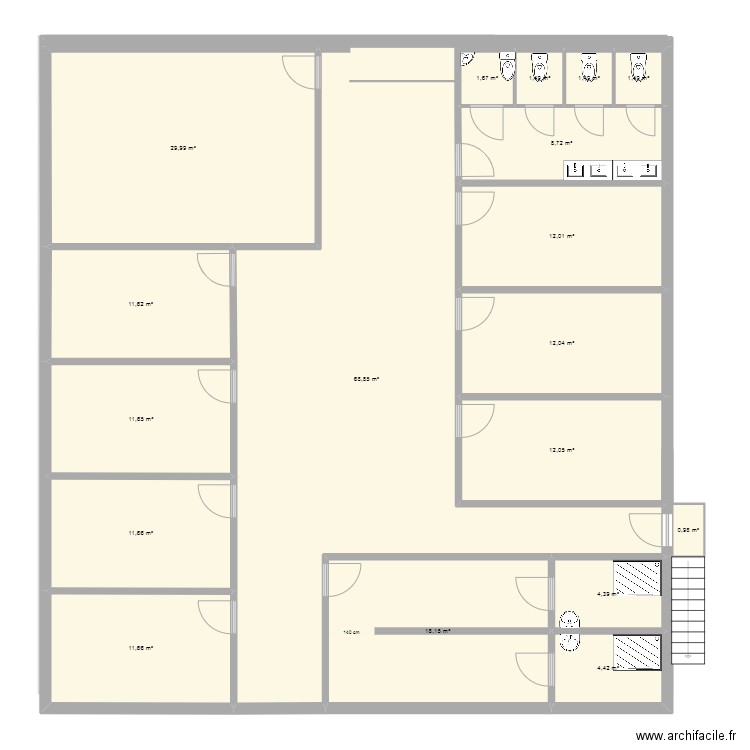 GARAGE SMUR . Plan de 27 pièces et 498 m2