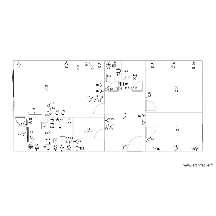 app avec symbole cuisine. Plan de 