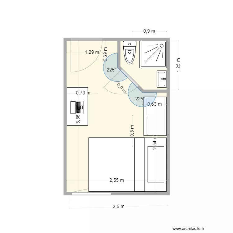 EX CHAMBRE 8. Plan de 