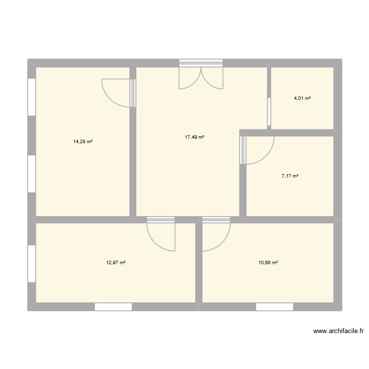 2 etage maison 80m2. Plan de 0 pièce et 0 m2