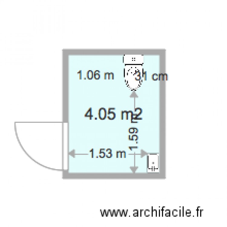 Toilette handicapés modif. Plan de 0 pièce et 0 m2