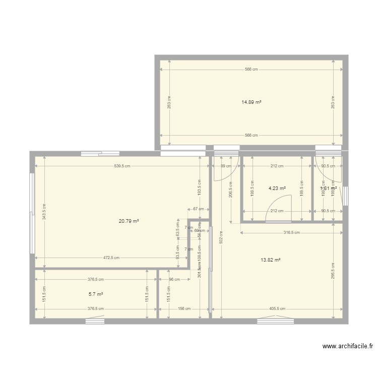 COCO. Plan de 6 pièces et 61 m2