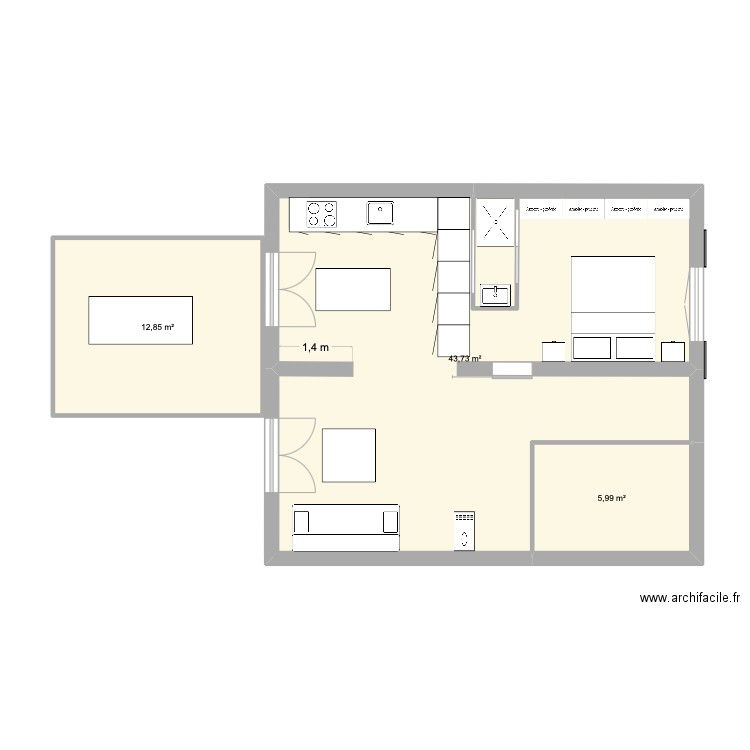 Chambre. Plan de 0 pièce et 0 m2