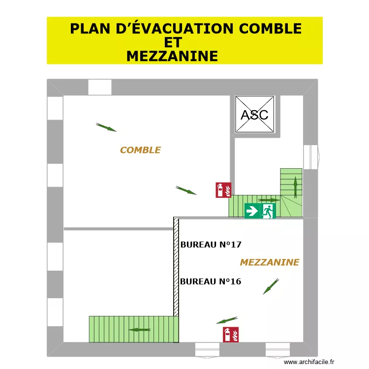 BUREAU CCPN COMBLE MEZA EVAC. Plan de BUREAU CCPN COMBLE MEZA EVAC. Plan de