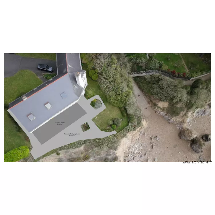 implantation terrasses . Plan de 