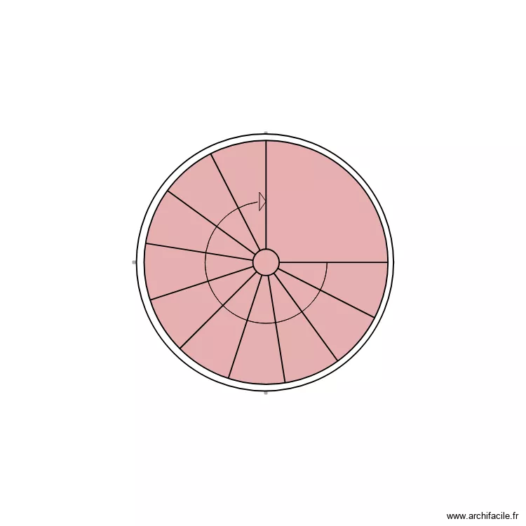 escalier en helice. Plan de 