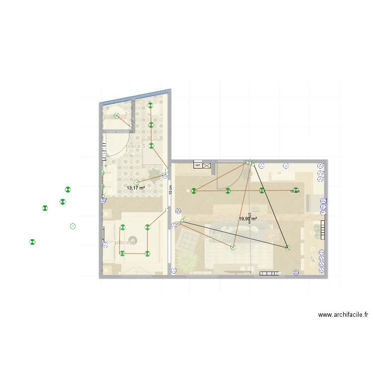 Lot 5 Lagny. Plan de 2 pièces et 33 m2