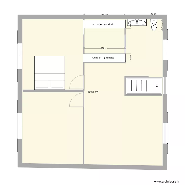 MALMOUSQUE ETAGE. Plan de 