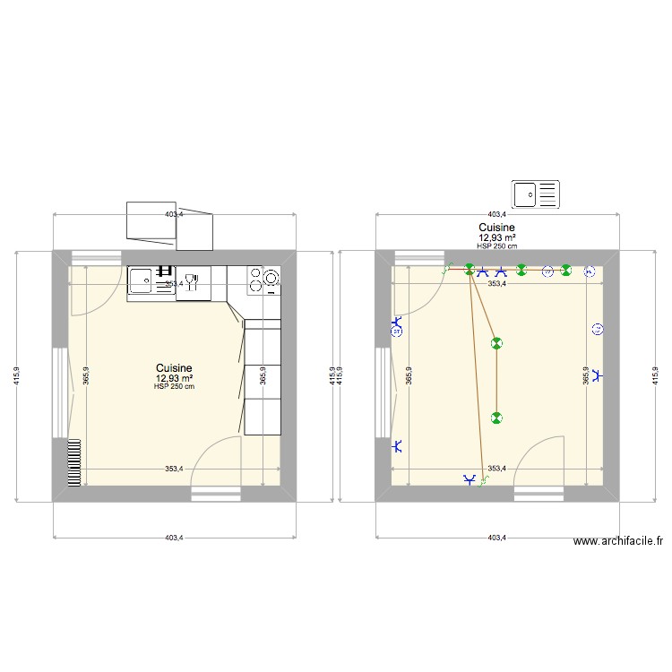 CASTRES 1ER ETAGE  CUISINE. Plan de 0 pièce et 0 m2