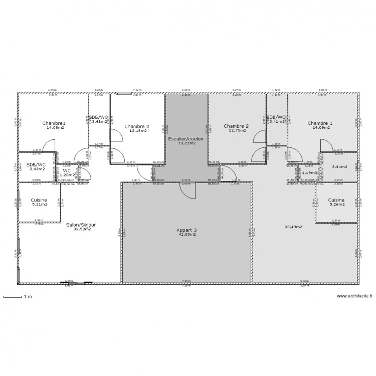 plan appartement 200m2