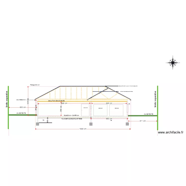 PLAN DE COUPE PENTE TERRAIN2. Plan de 