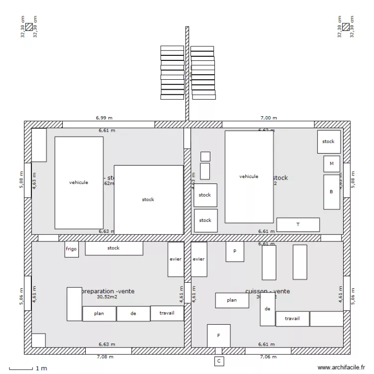 habitation - atelier transformation - rez de chaussée. Plan de habitation - atelier transformation - rez de chaussée. Plan de