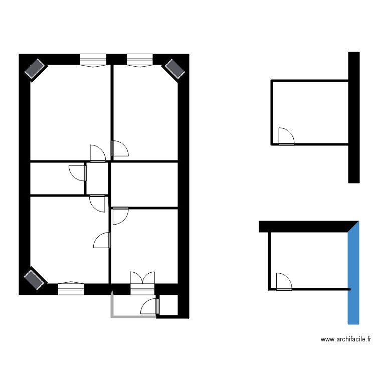 MEUNIER. Plan de 8 pièces et 65 m2