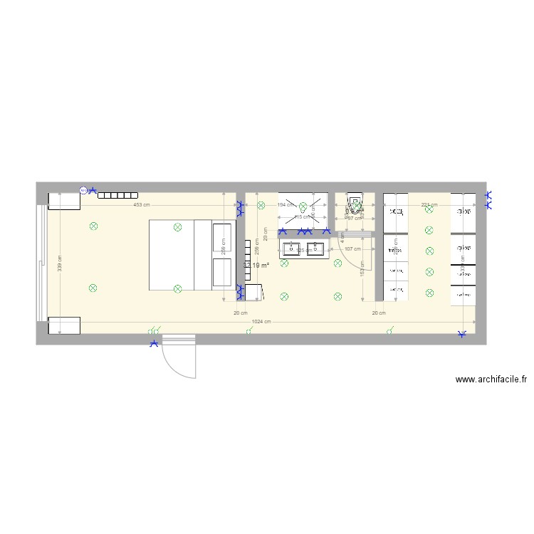 chambre. Plan de 0 pièce et 0 m2