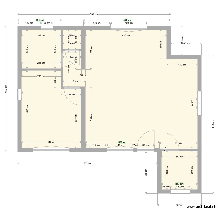 Chalet Marina Mesures. Plan de 0 pièce et 0 m2