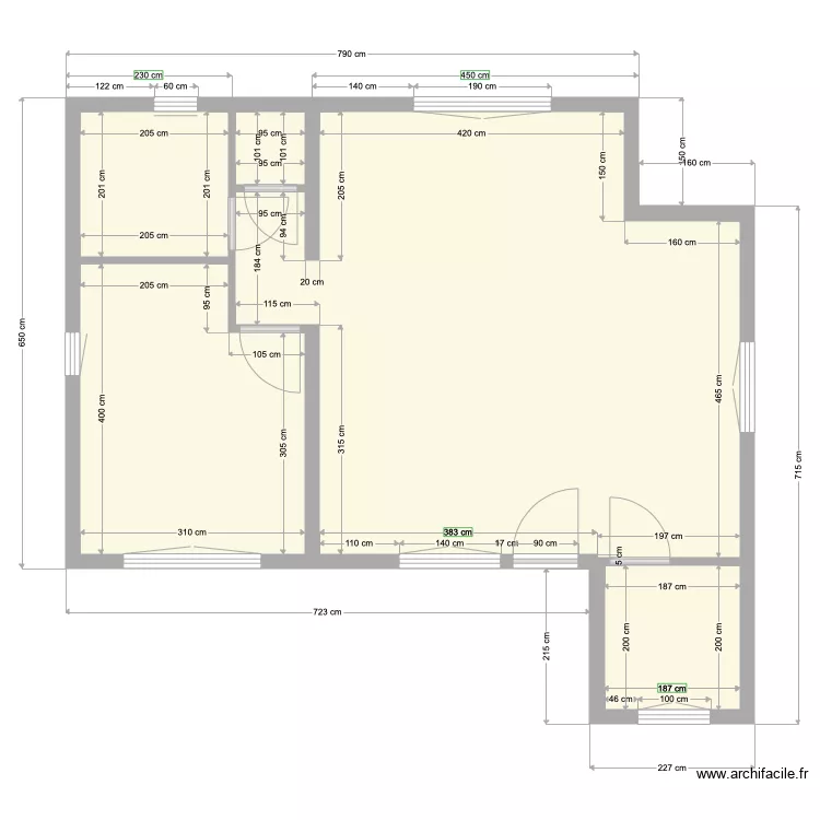 Chalet Marina Mesures. Plan de Chalet Marina Mesures. Plan de
