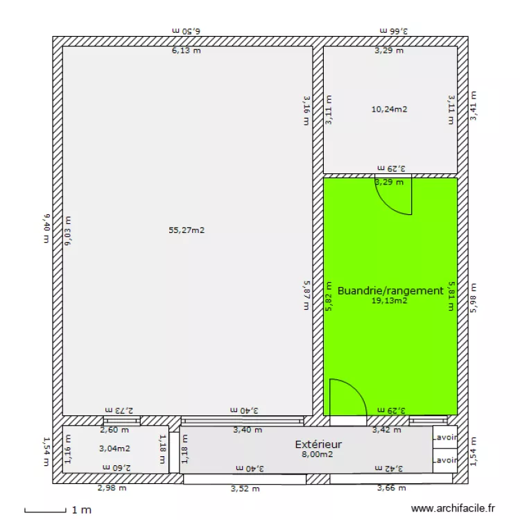 Ecurie existant. Plan de Ecurie existant. Plan de