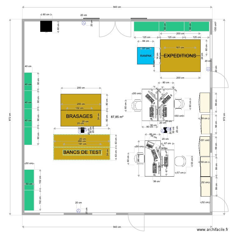 SAV Proposition 2. Plan de 1 pièce et 88 m2