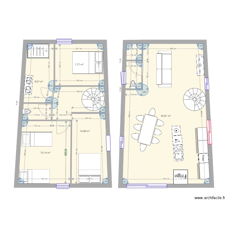 barroux 3 ch. Plan de 5 pièces et 87 m2