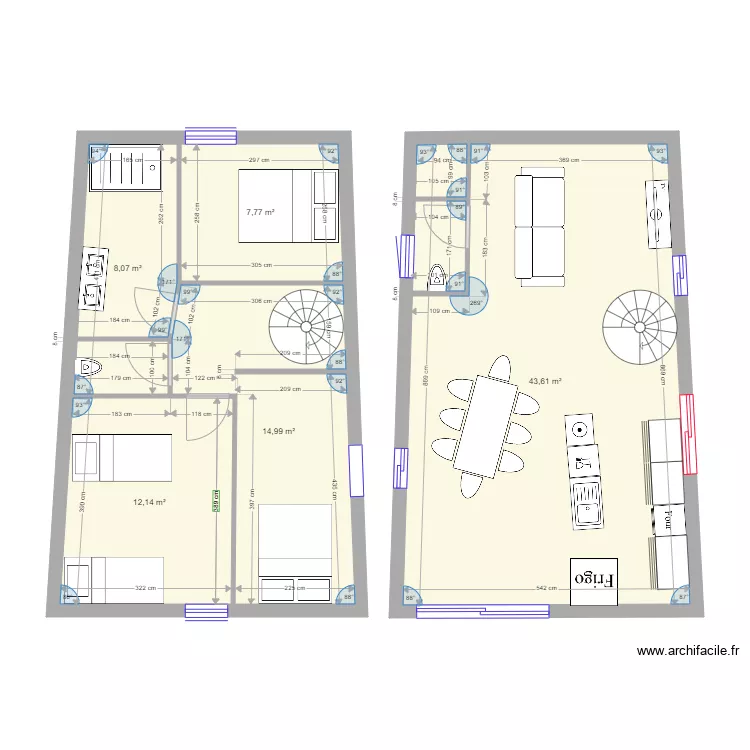 barroux 3 ch. Plan de 