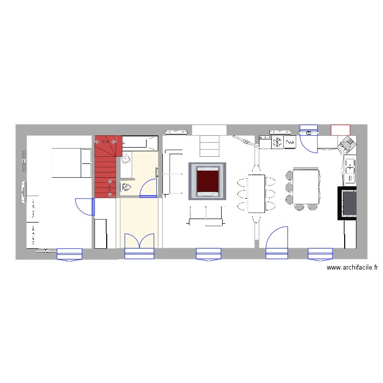 Bas aménagé. Plan de 0 pièce et 0 m2
